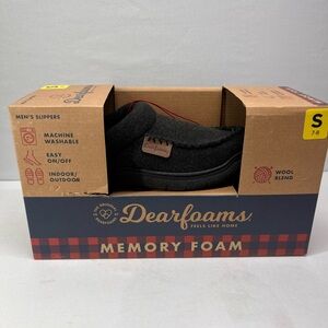 Dearfoams Black Memory Foam Slippers